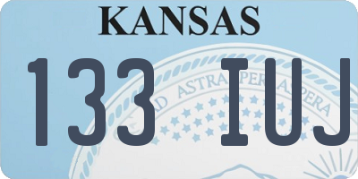 KS license plate 133IUJ