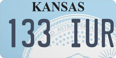 KS license plate 133IUR