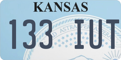 KS license plate 133IUT