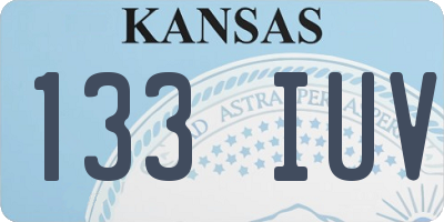 KS license plate 133IUV