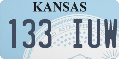 KS license plate 133IUW