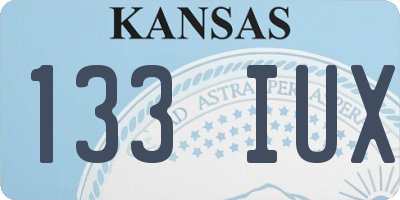 KS license plate 133IUX