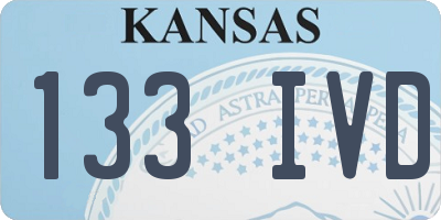 KS license plate 133IVD