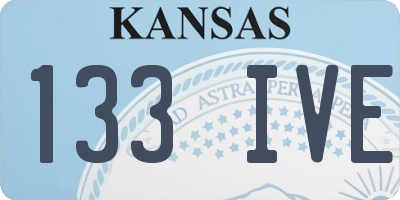 KS license plate 133IVE