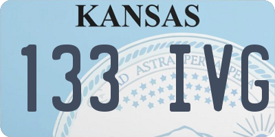 KS license plate 133IVG
