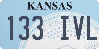 KS license plate 133IVL