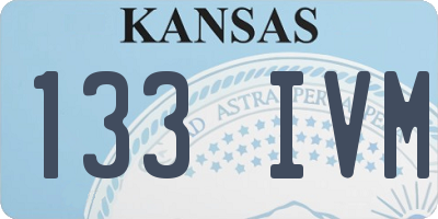 KS license plate 133IVM