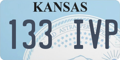 KS license plate 133IVP