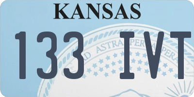 KS license plate 133IVT