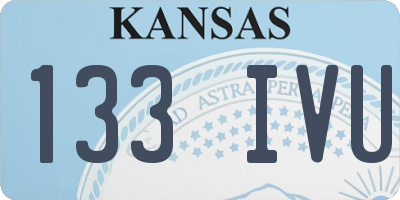 KS license plate 133IVU