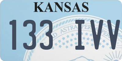 KS license plate 133IVV