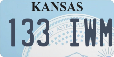 KS license plate 133IWM