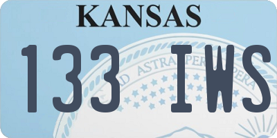 KS license plate 133IWS