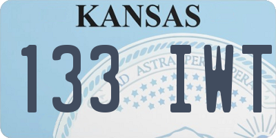 KS license plate 133IWT