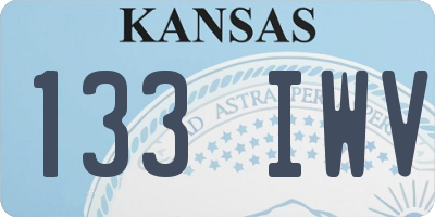 KS license plate 133IWV