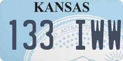 KS license plate 133IWW