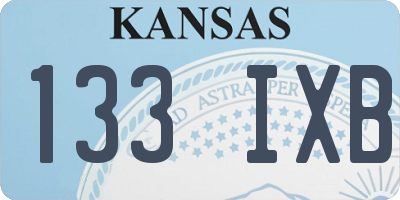 KS license plate 133IXB