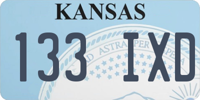 KS license plate 133IXD