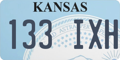 KS license plate 133IXH