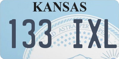 KS license plate 133IXL