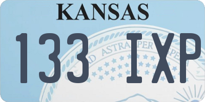 KS license plate 133IXP