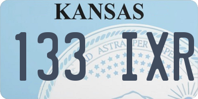 KS license plate 133IXR