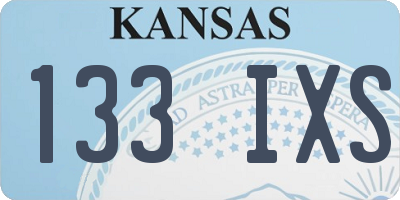 KS license plate 133IXS