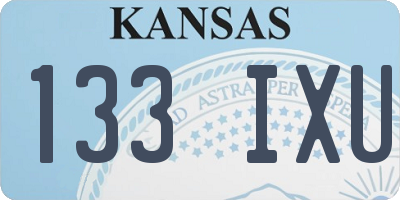 KS license plate 133IXU