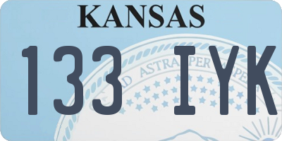 KS license plate 133IYK