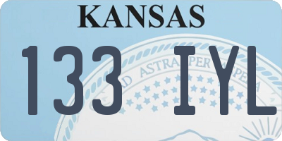 KS license plate 133IYL