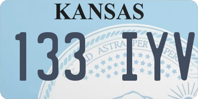 KS license plate 133IYV