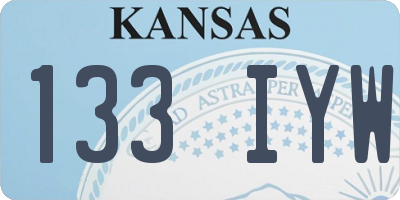 KS license plate 133IYW