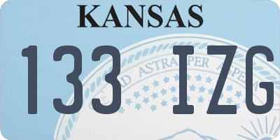 KS license plate 133IZG