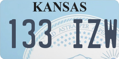 KS license plate 133IZW