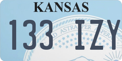 KS license plate 133IZY