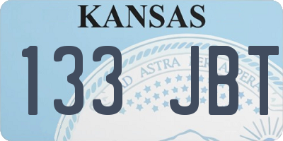KS license plate 133JBT