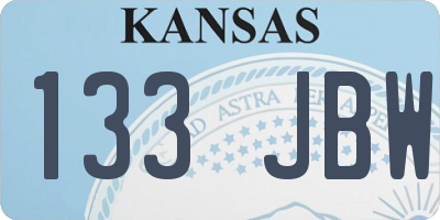 KS license plate 133JBW