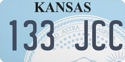 KS license plate 133JCC