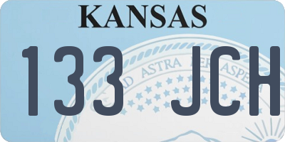 KS license plate 133JCH