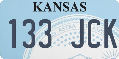 KS license plate 133JCK
