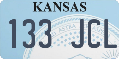 KS license plate 133JCL
