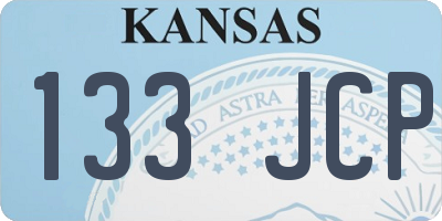 KS license plate 133JCP