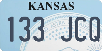 KS license plate 133JCQ