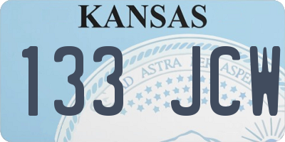 KS license plate 133JCW