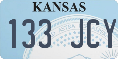KS license plate 133JCY