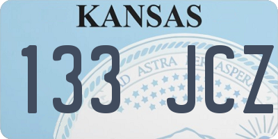 KS license plate 133JCZ