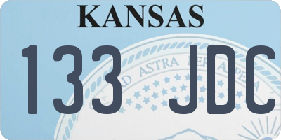 KS license plate 133JDC