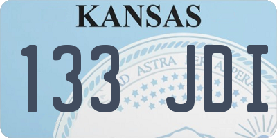 KS license plate 133JDI