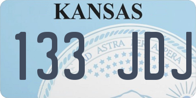 KS license plate 133JDJ