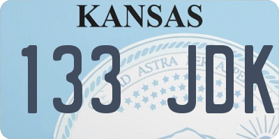 KS license plate 133JDK